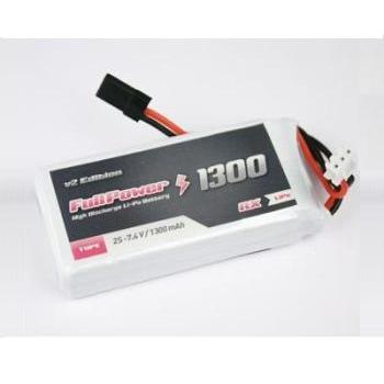 FullPower Batteria RX LiPo 2S 1300mAh 35C V2 spina JR